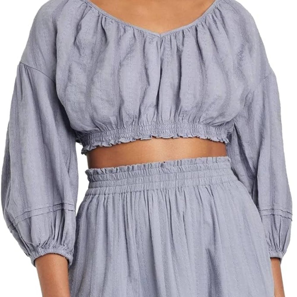 Long Sleeve Crop Top - Universal Thread Blue S